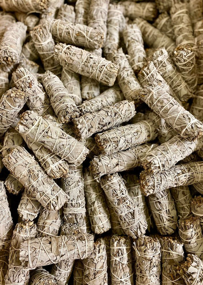 100x Vit Salvia Smudge Sticks Storpack – 10cm