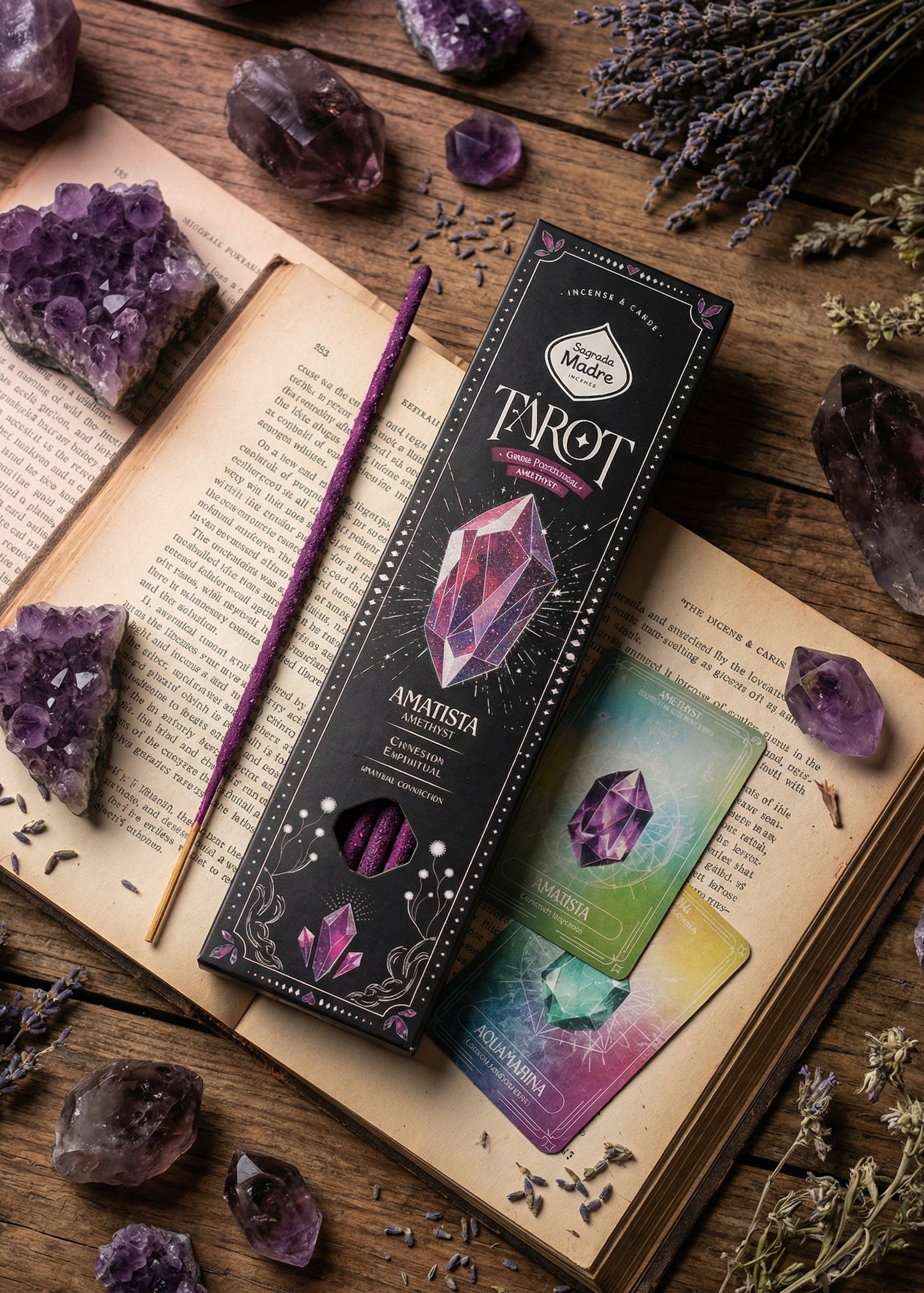 Tarot Gemas Rökelse – Ametist | Andlig Klarhet & Skydd