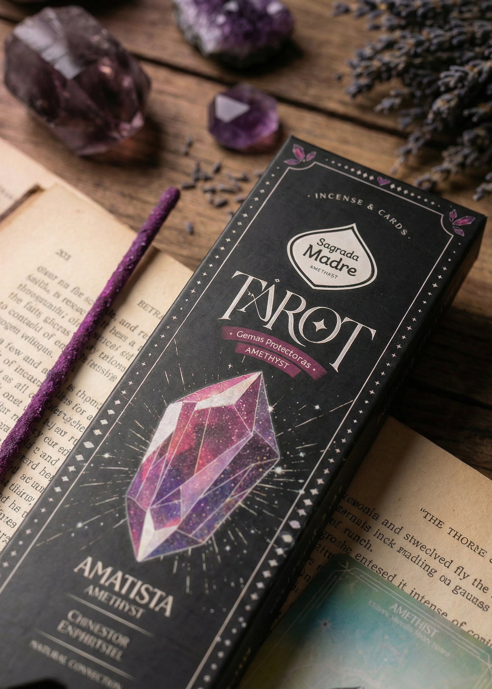 Tarot Gemas Rökelse – Ametist | Andlig Klarhet & Skydd