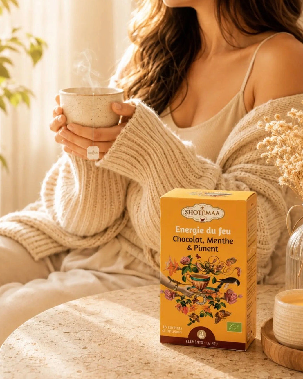 FIRE ENERGY Ekologiskt Örtte – Kakao, Mynta & Chili | Shotimaa