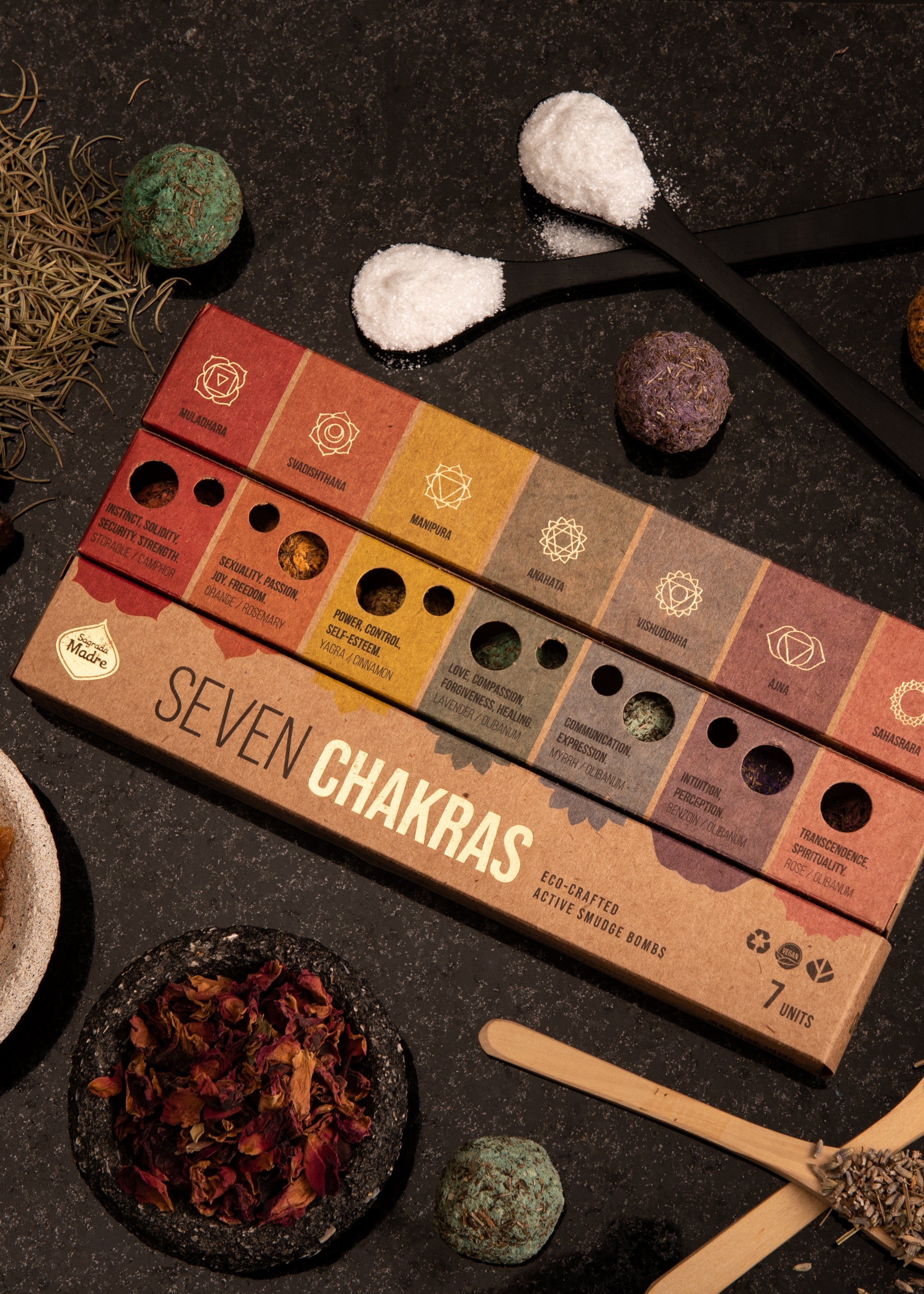 Activated 7 Chakras Smudging Bomb – 7-pack
