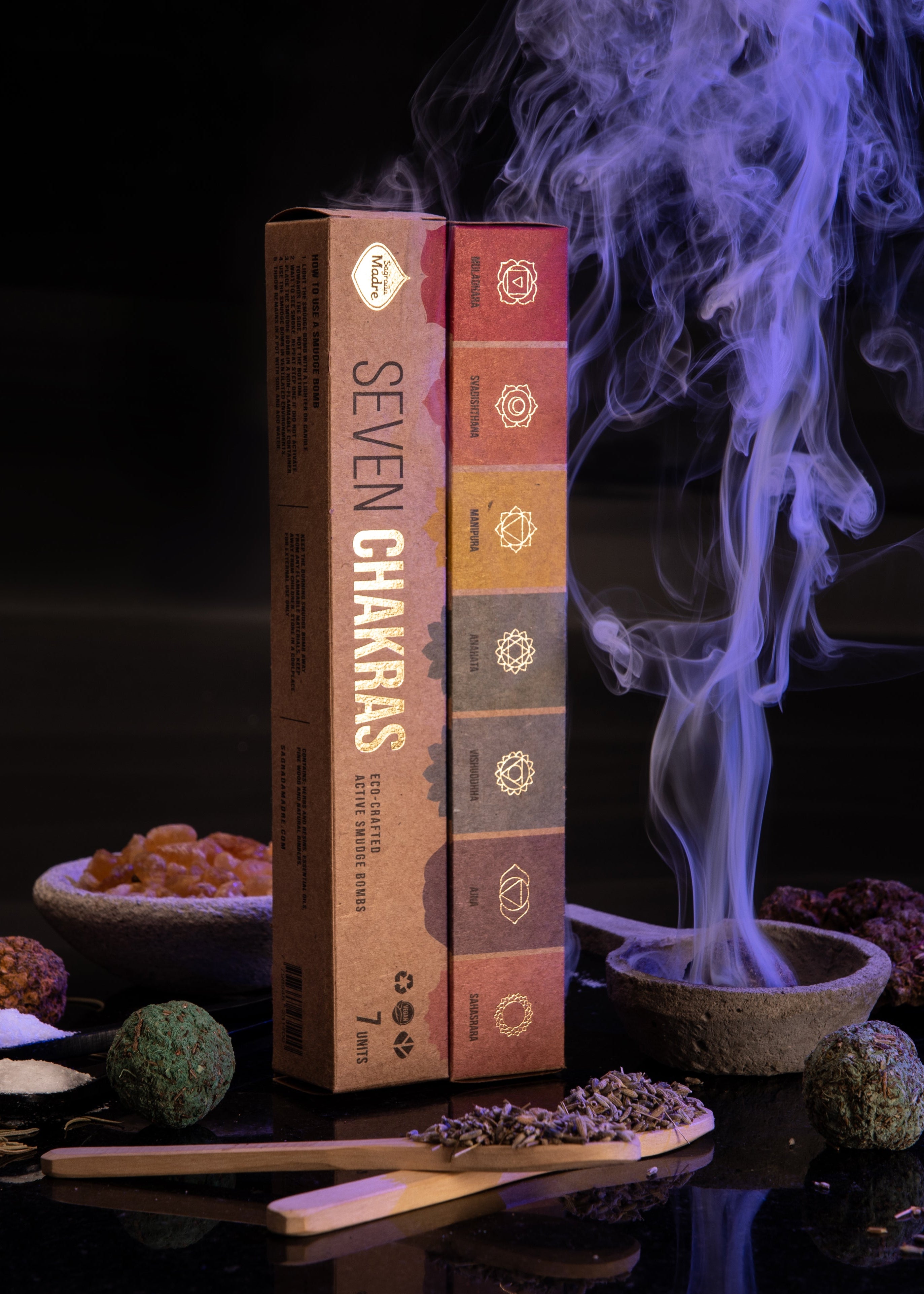 Activated 7 Chakras Smudging Bomb – 7-pack