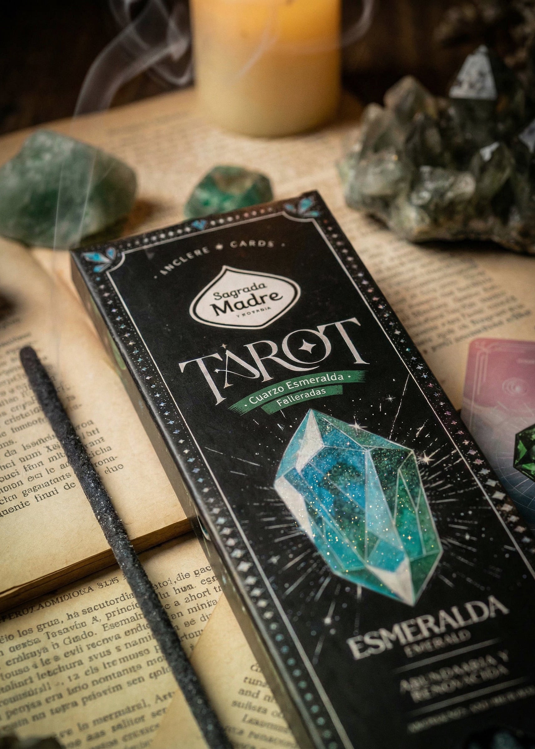 Tarot Gemas Rökelse – Smaragd | Överflöd & Förnyelse