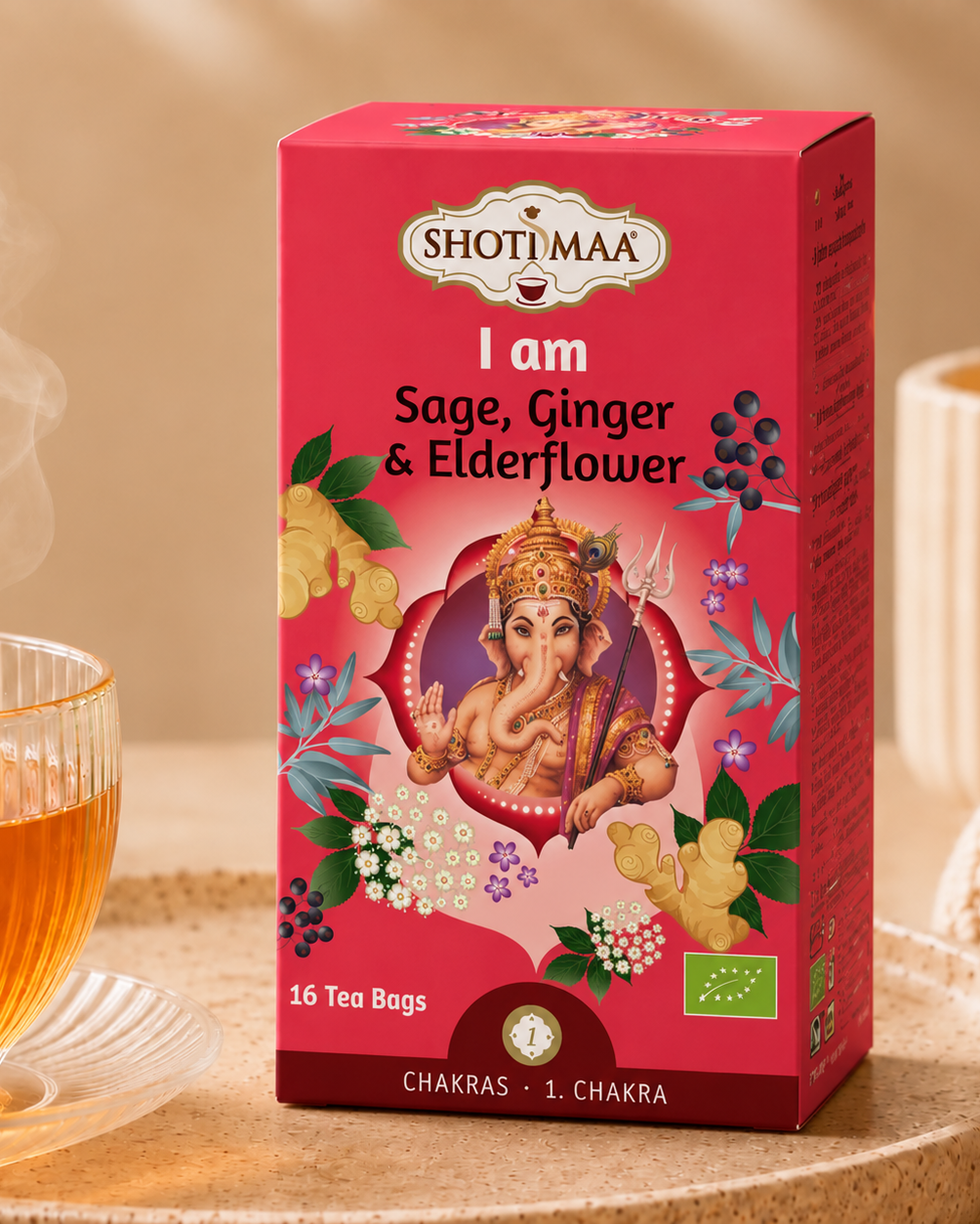 I AM - SAGE, GINGER & ELDERFLOWER – Ekologiskt ayurvediskt örtte | Shotimaa