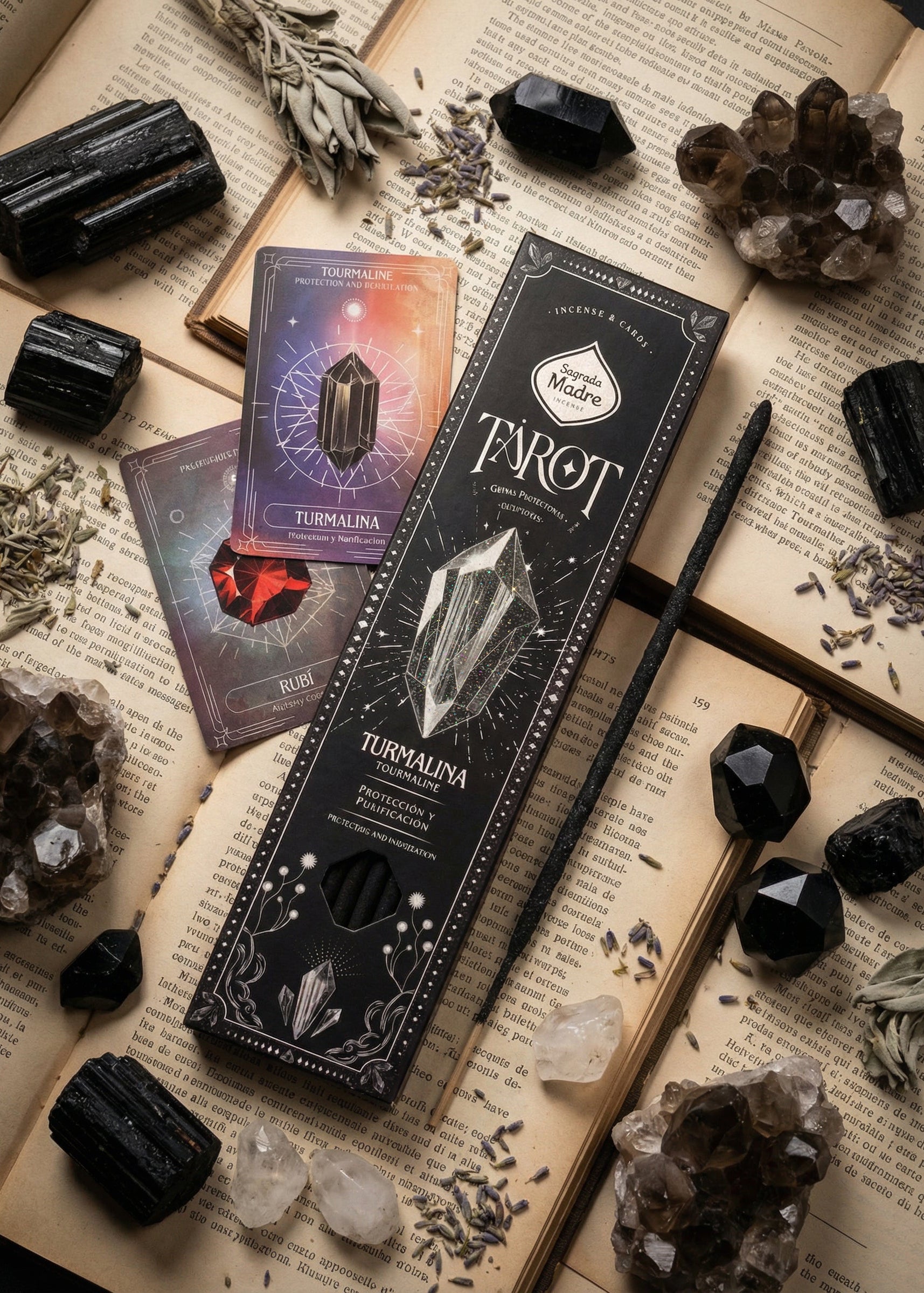 Tarot Gemas Rökelse – Turmalin | Skydd & Rening