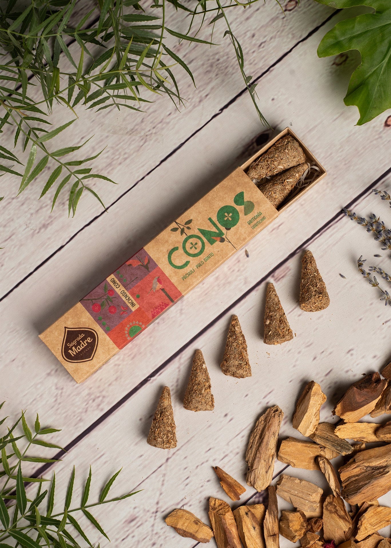 Patchouli & Palo Santo Rökelsekoner – Sagrada Madre