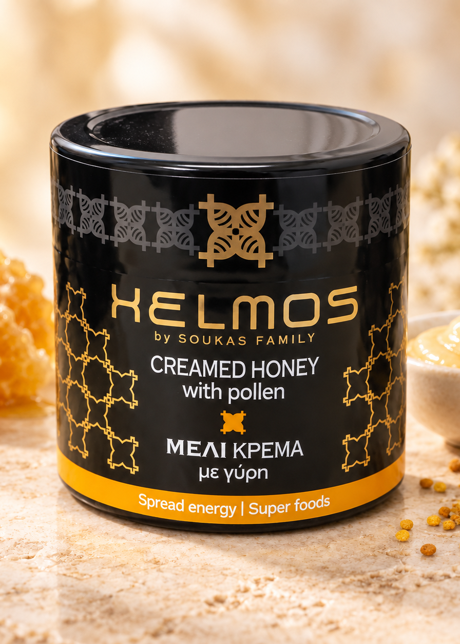 Krämig honung med bipollen 210 g – HELMOS