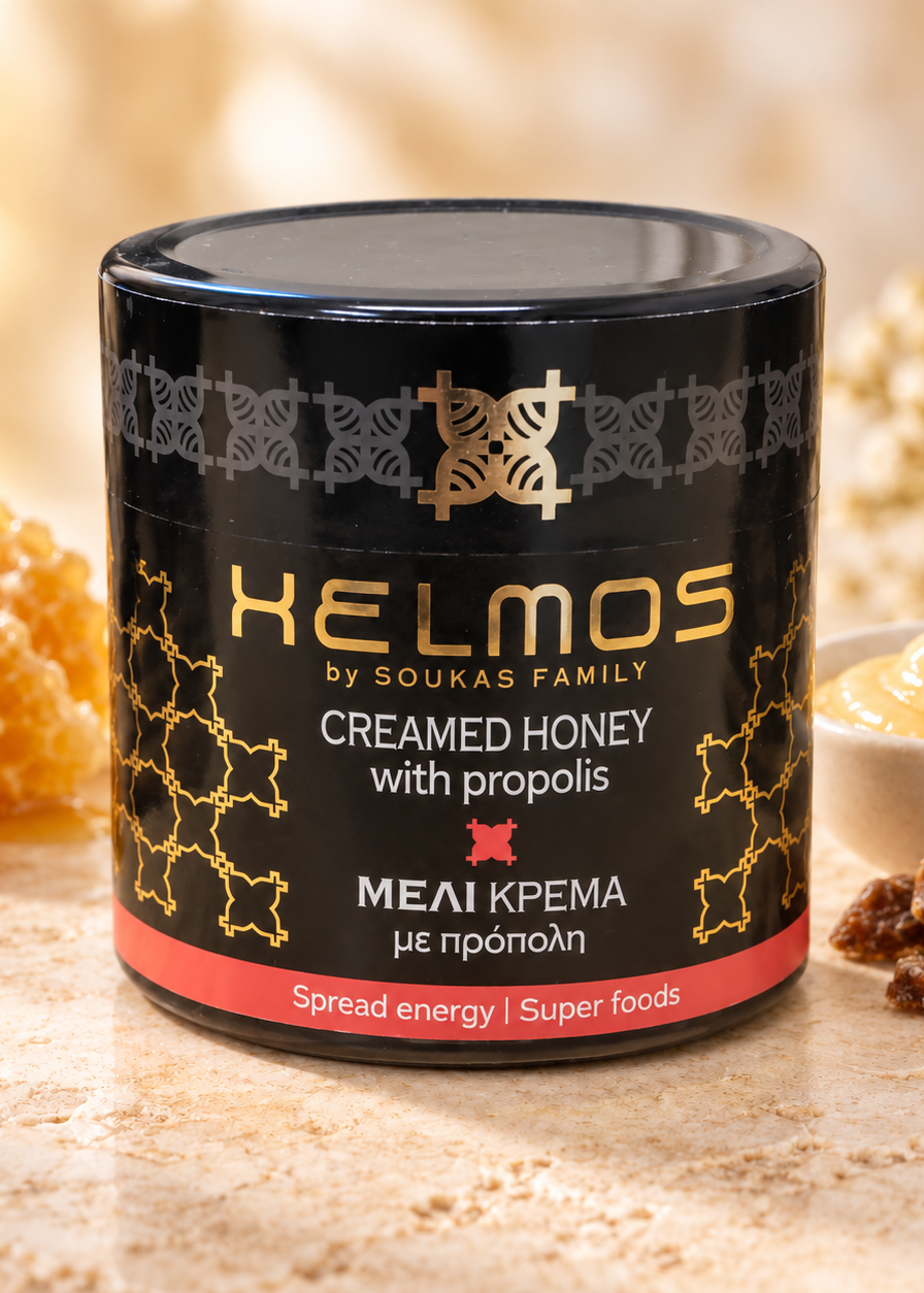 Krämig honung med propolis 210 g – HELMOS
