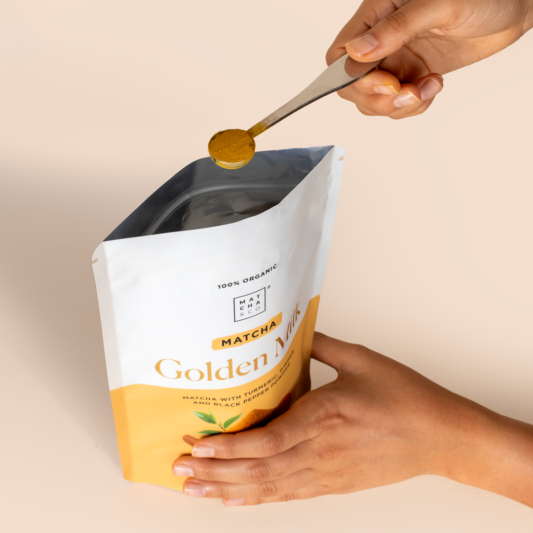 Matcha Gyllene Mjölk med Gurkmeja & Ingefära – KM Cellar
