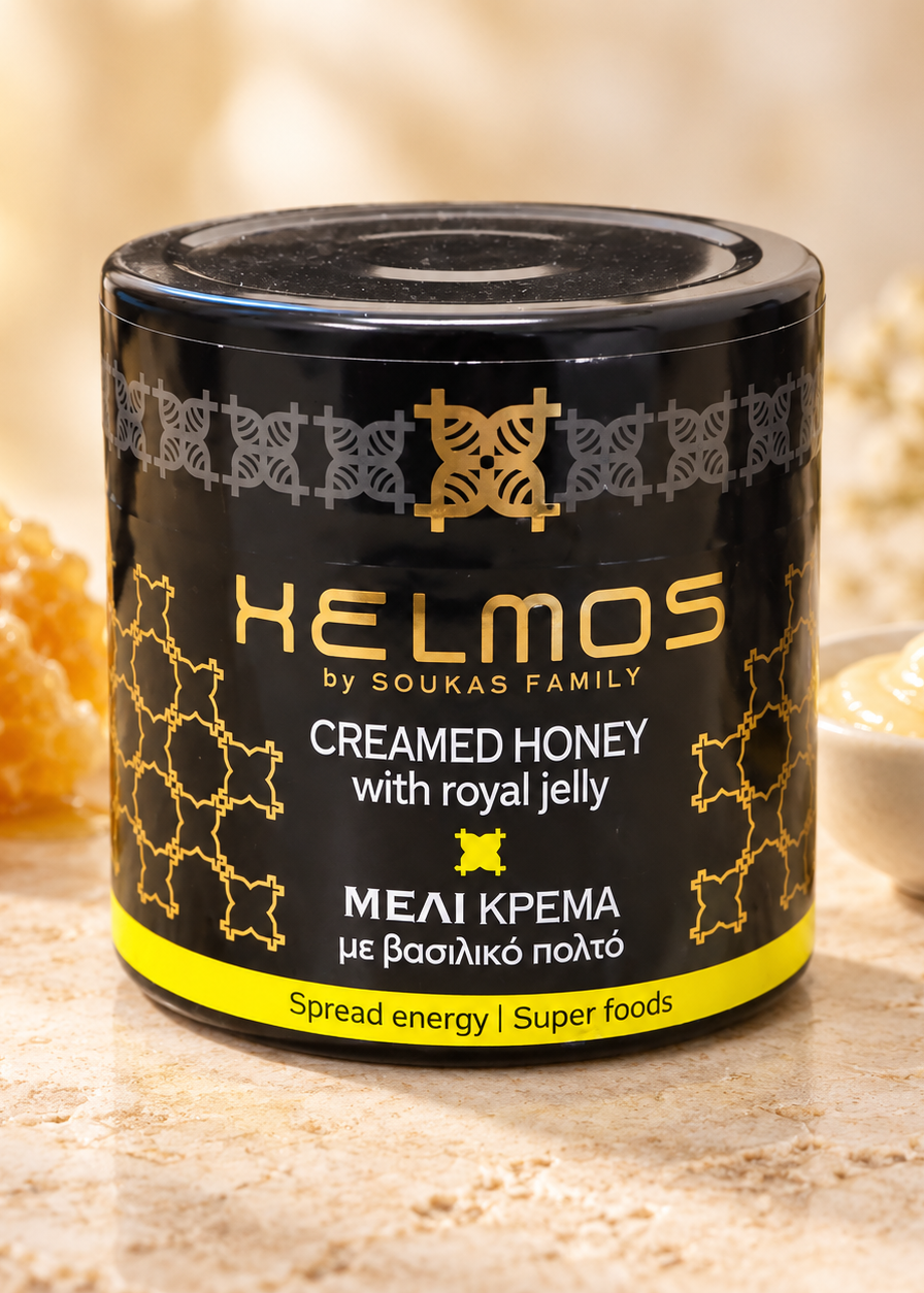 Krämig honung med bidrottningelé 210 g – HELMOS