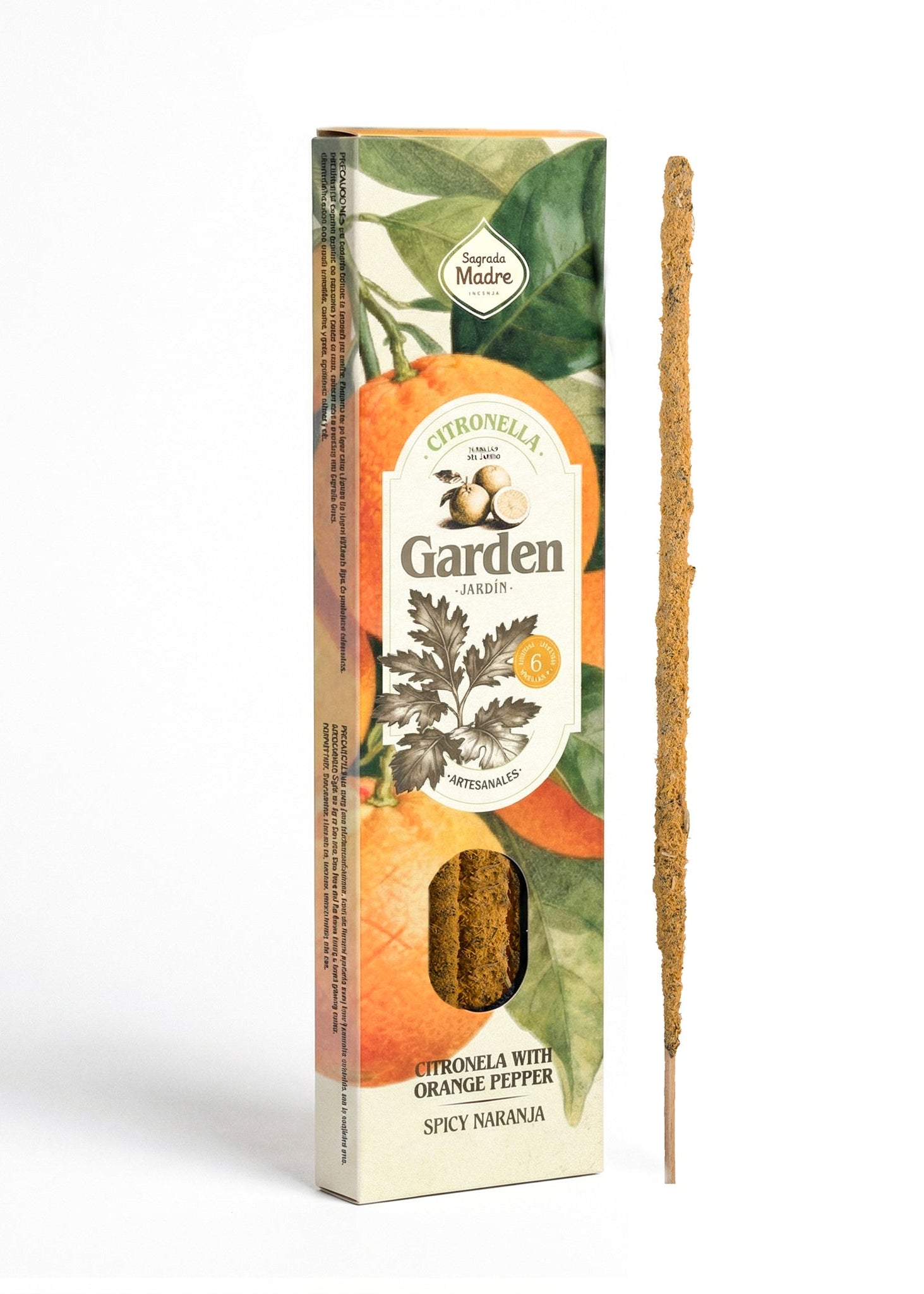 Citronela Spicy Naranja Rökelse – Garden | Sagrada Madre