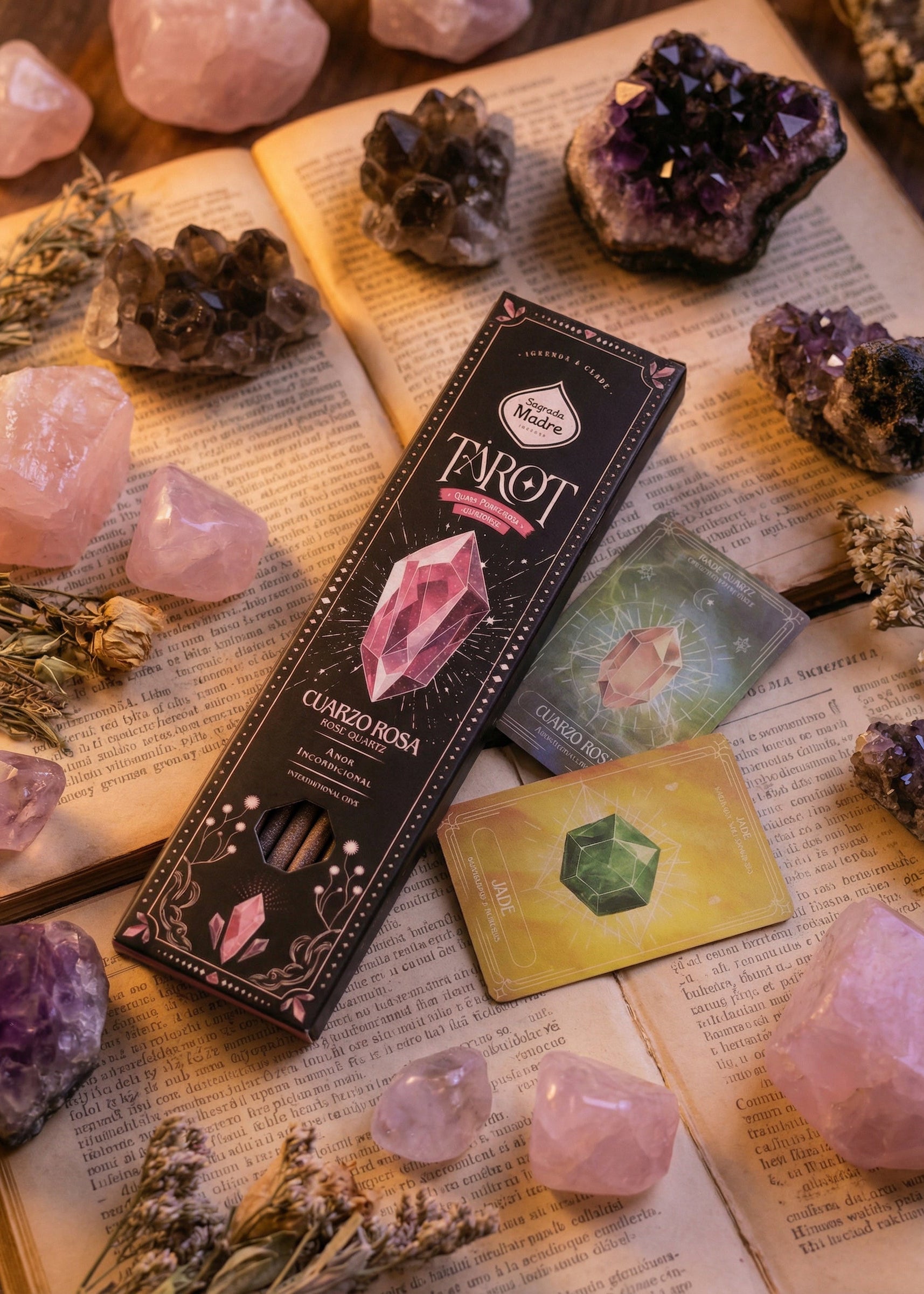 Tarot Gemas Rökelse – Rosenkvarts | Villkorslös Kärlek & Emotionell Läkning