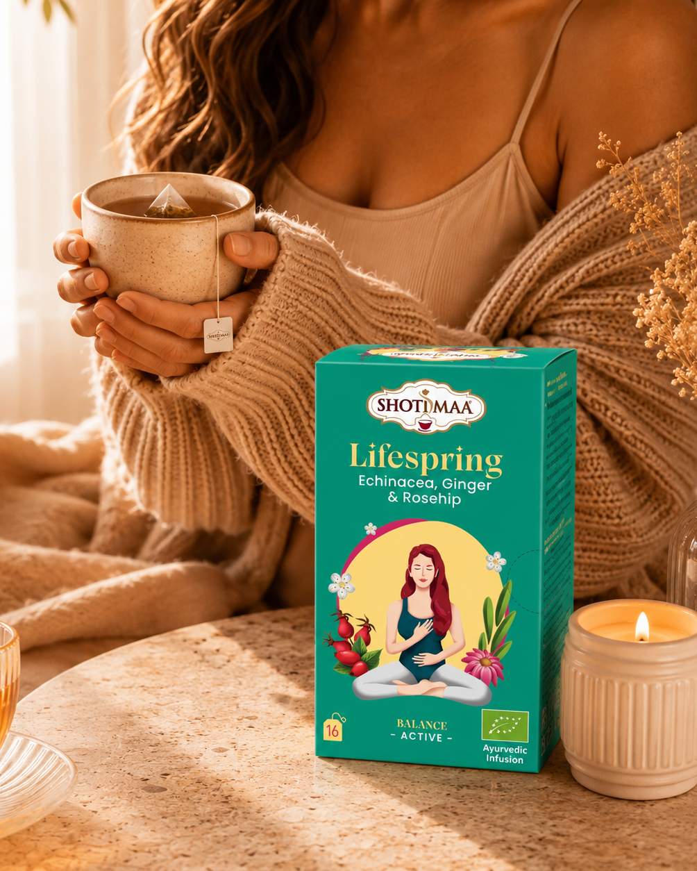 LIFESPRING – Ekologiskt Örtte med Echinacea, Ingefära & Nypon | Shotimaa
