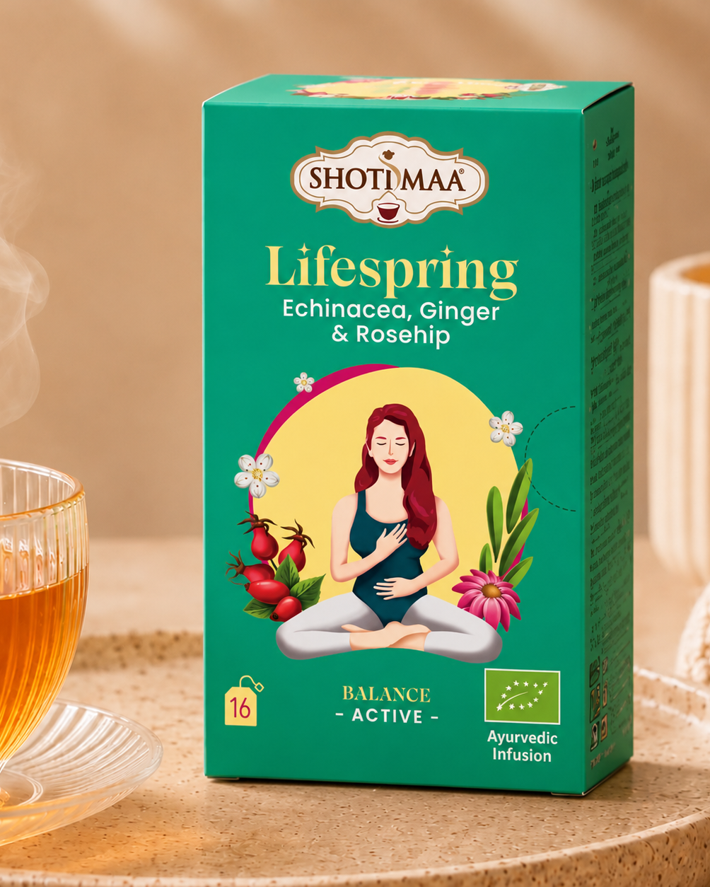 LIFESPRING – Ekologiskt Örtte med Echinacea, Ingefära & Nypon | Shotimaa