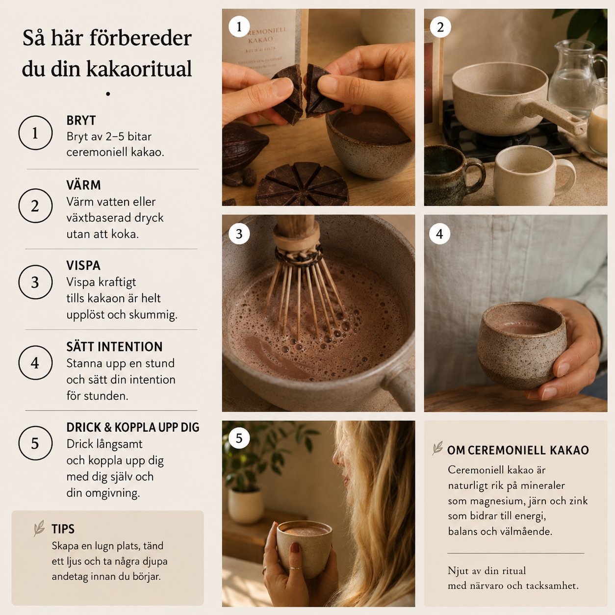 Ceremoniell Kakao 100% – Naturlig & Ren Kakao | 500 g