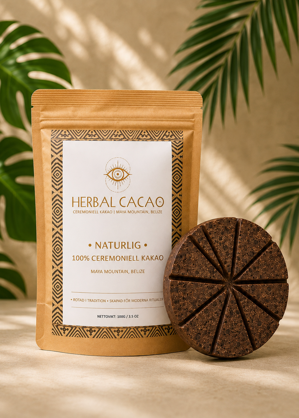 100% Ceremoniell Kakao – Naturlig | Maya Mountain, Belize | 100 g