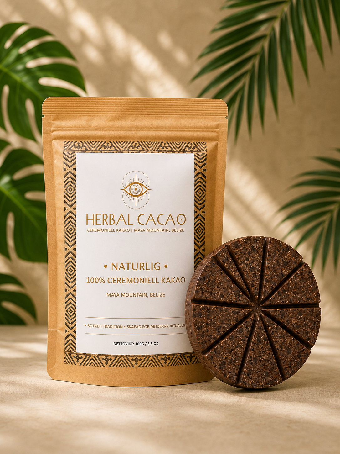 100% Ceremoniell Kakao – Naturlig | Maya Mountain, Belize | 100 g