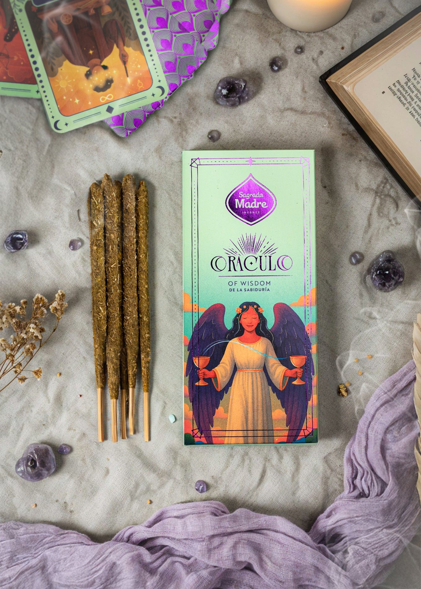 Oracle Wisdom Rökelse – Jasmin, Ros & Citron | Sagrada Madre